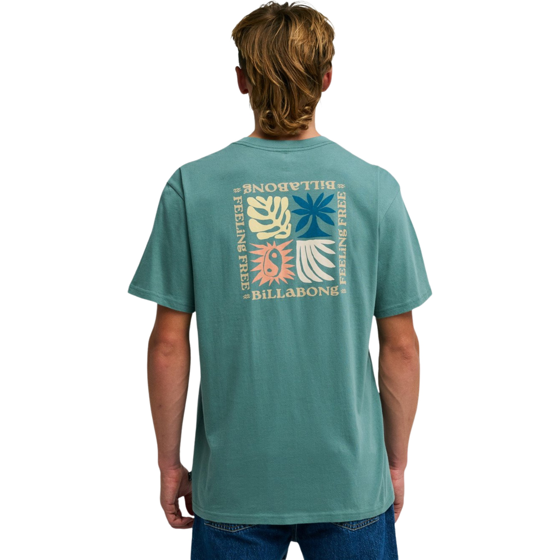 2026 Billabong Mens Surge T-Shirt EBYZT00563 - Sea Green